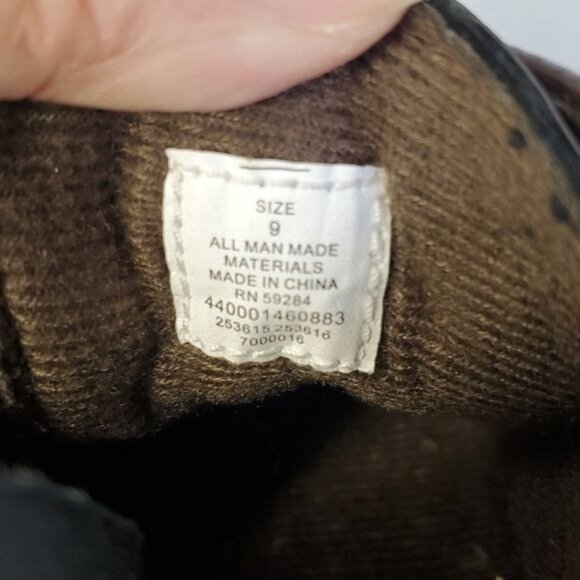 THE Children's Place Brown Ankle Boots Shoes Vegan Leather Zip Lace Up KIDS 9 - Picture 11 of 13